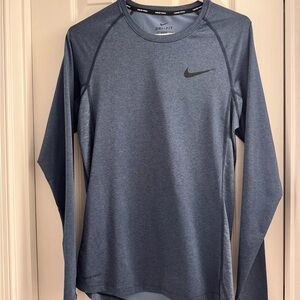 Nike Men's Navy Dri-FIT Long Sleeve Top